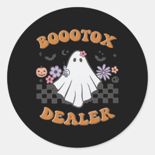 Turbineninjektor Halloween Retro Botox Dealer Ghos Runder Aufkleber