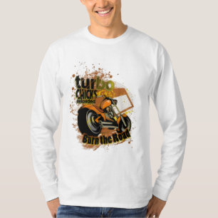 Turbo-Chicks brennen die Straße T-Shirt