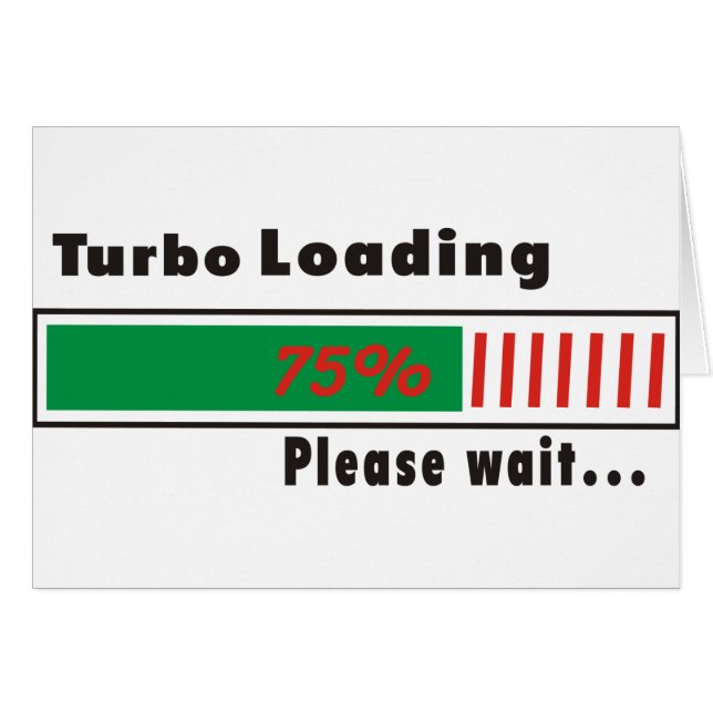 Turbo, der bitte lädt, warten (Vorderseite (Horizontal))