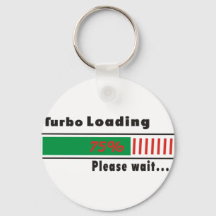 Turbo, der bitte lädt, warten schlüsselanhänger