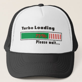 Turbo, der bitte lädt, warten truckerkappe