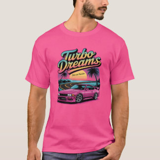 Turbo Dreams Vaporwave JDM Drift Caree Geschenk Fa T-Shirt