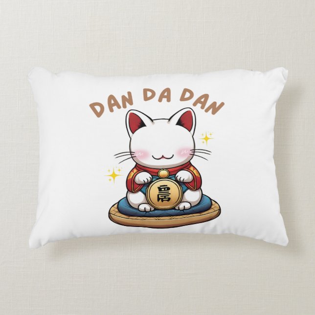 Turbo-Granny Dandadan Cat - Niedliche Anime Manga  Dekokissen (Vorderseite)