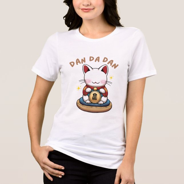 Turbo-Granny Dandadan Cat - Niedliche Anime Manga  Tri-Blend Shirt (Vorderseite)