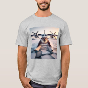 Turbo Prop Twin Motor Float Flugzeug Bush Kanada T-Shirt