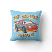 Turbo-Rennwagen "Feel The Fast" Cartoon-Sportwagen