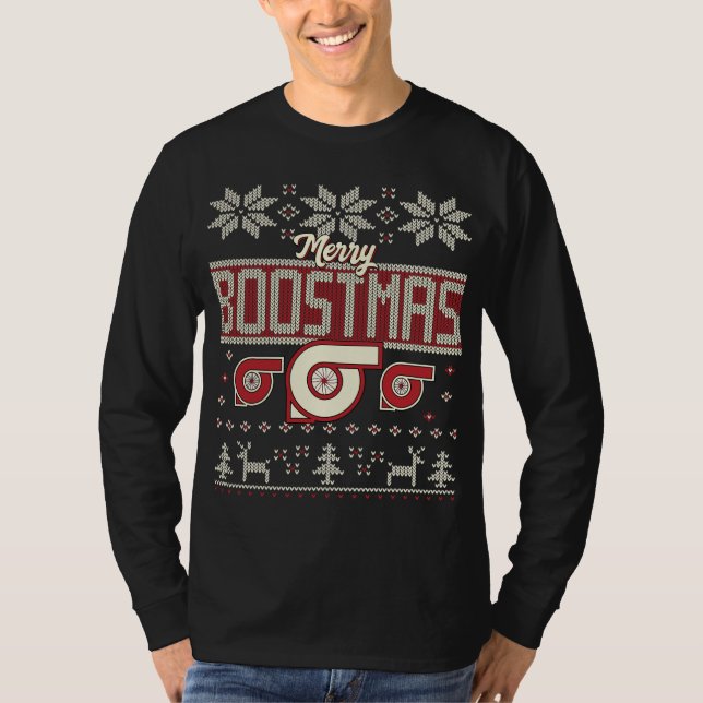 Turbo Ugly Christmas Sweater T-Shirt (Vorderseite)
