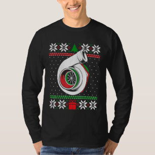 Turbolader hässlicher Weihnachts-Turbo-Diesel-LKW T-Shirt