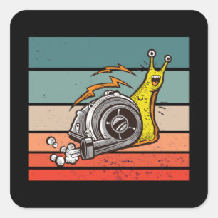 Turboschnecke Quadratischer Aufkleber