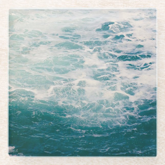 Turbulent Blue Waters Untersetzer (Vorderseite)