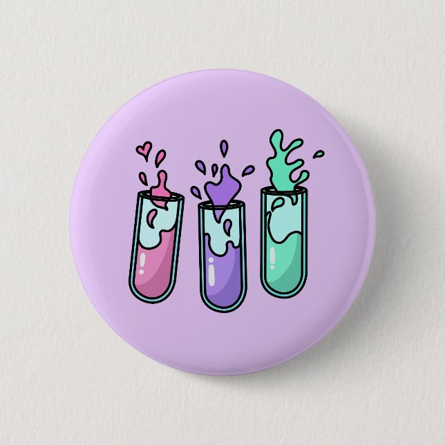 Turbulente Prüfröhren Button (Vorderseite)