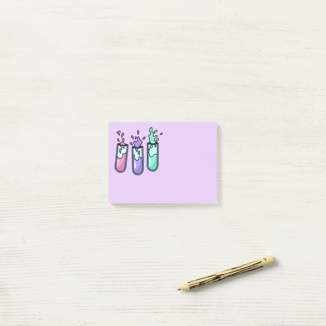 Turbulente Prüfröhren Post-it Klebezettel (Auf Schreibtisch)