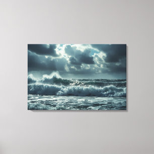 Turbulenter Ozeansturm - Cinematic 4K Seascape Leinwanddruck
