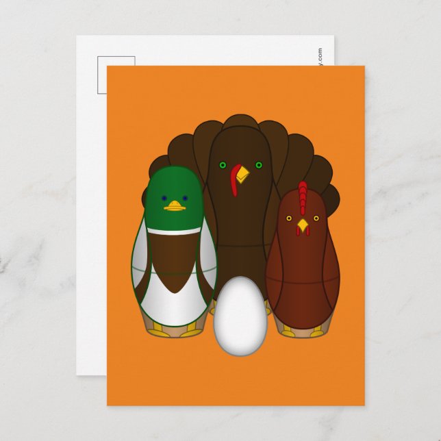 Turducken Postkarte (Vorne/Hinten)