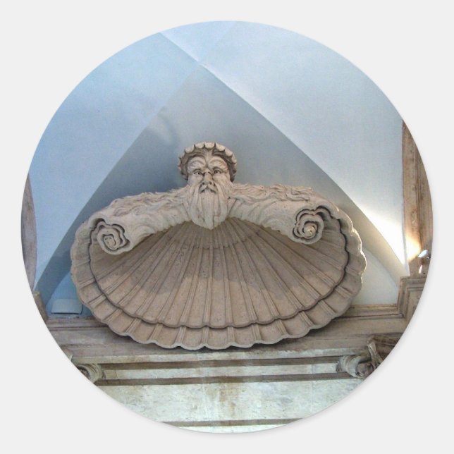 Türe des Kapitolinischen Museums Runder Aufkleber (Vorderseite)