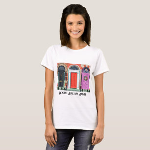 Türen sind meine Leidenschaft Farbblock-Georgian T-Shirt