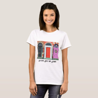 Türen sind meine Leidenschaft | Farbblock-Georgian T-Shirt