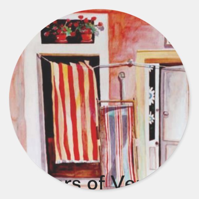 Türen von Venedig Runder Aufkleber (Vorderseite)