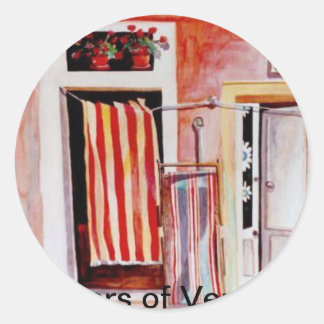 Türen von Venedig Runder Aufkleber