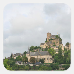 Turenne Dorf in Frankreich Quadratischer Aufkleber