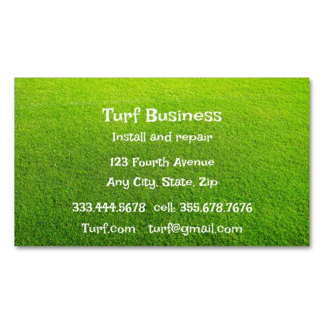 Turf Lawn Sod Farm Business Card Magnetische Visitenkarte (Vorderseite)