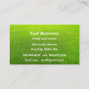 Turf Lawn Sod Farm Business Card Visitenkarte