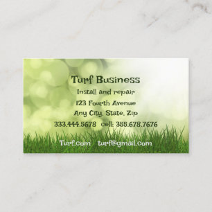 Turf Lawn Sod Farm Business Card Visitenkarte