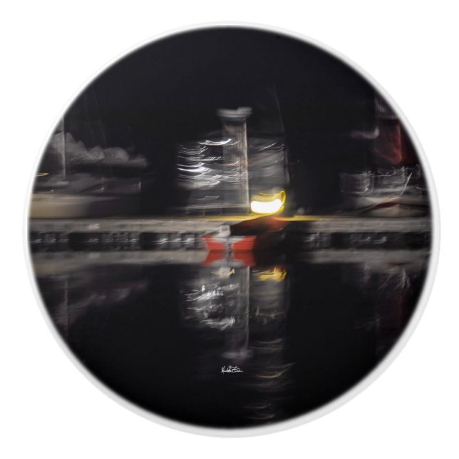 Türgriff, abstraktes Foto, Schiffe Keramikknauf (Vorderseite)