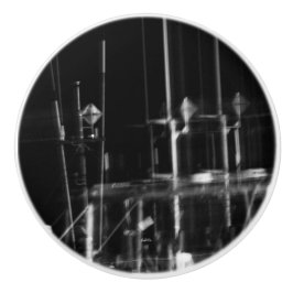 Türgriff, Foto schwarz und weiß Keramikknauf