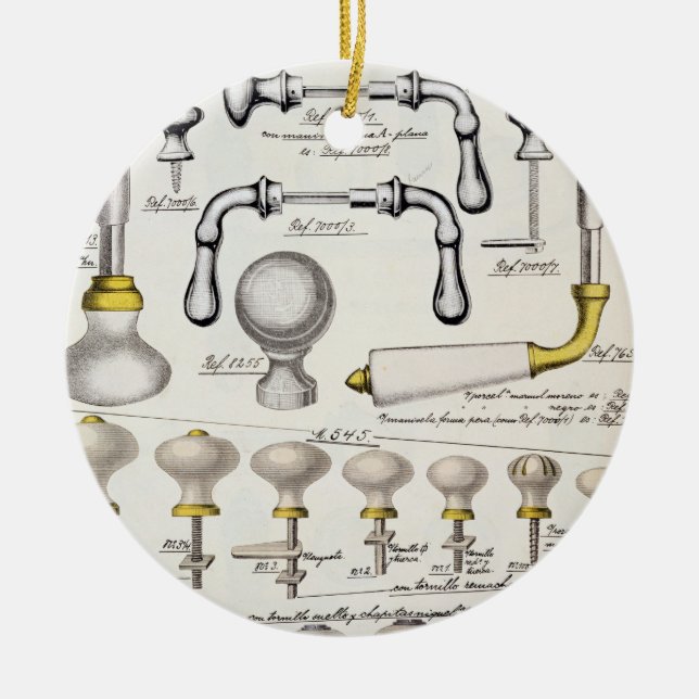 Türgriffe, von einem Geschäftskatalog inländischen Keramik Ornament (Vorne)