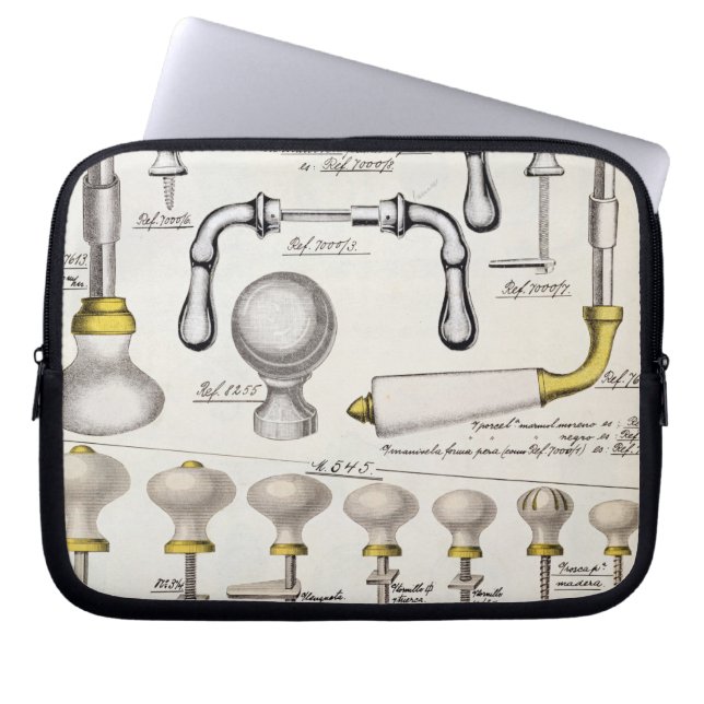 Türgriffe, von einem Geschäftskatalog inländischen Laptopschutzhülle (Vorderseite)