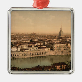 Turin im 19. Jahrhundert, Piemont, Italien Silbernes Ornament