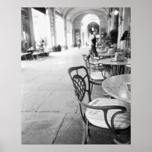 Turin Italien, Café und Archway Poster