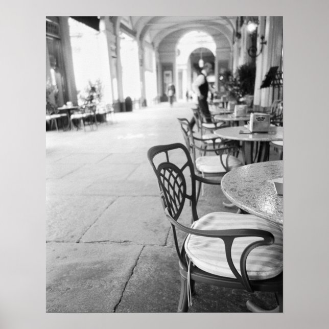 Turin Italien, Café und Archway Poster (Vorne)