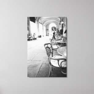 Turin Italien, Café und Torbogen Leinwanddruck