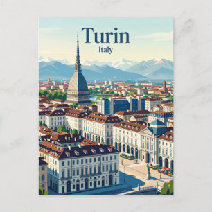 Turin, Italien Postkarte
