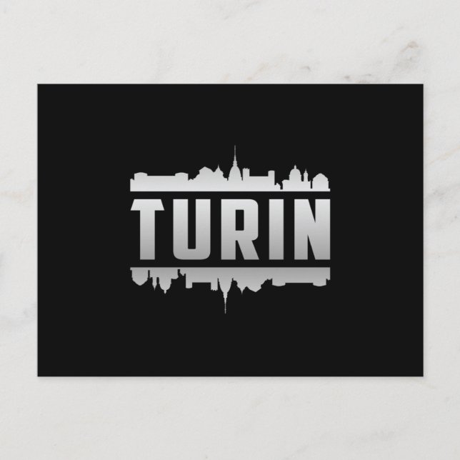 Turin Italy City Skyline Cityscape Funny Gift Postkarte (Vorderseite)