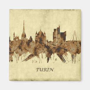 Turin Italy Cityscape Magnet