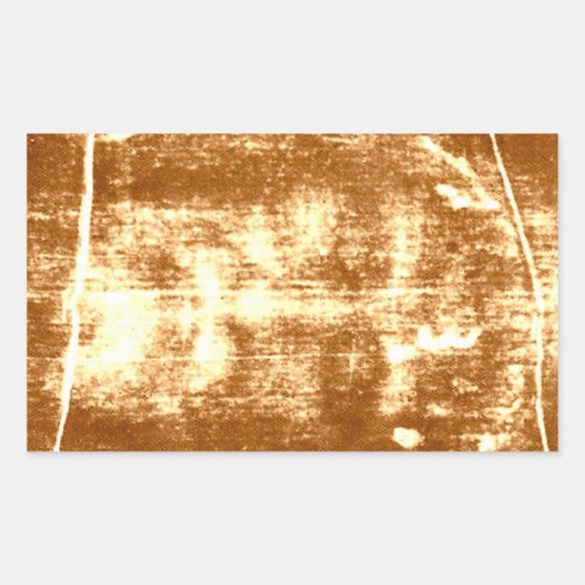 TURIN SHROUD RECHTECKIGER AUFKLEBER (Vorderseite)
