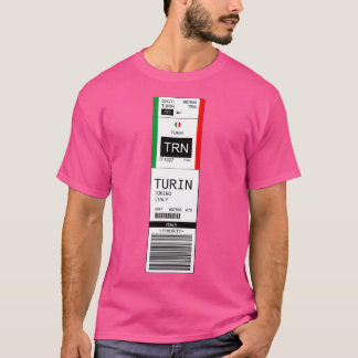 Turin Turin Tri Italien Internationaler Flughafen T-Shirt