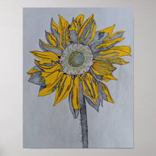 Turisol, Sonnenblume, Gelbe Blume, Gelbe Kunst Poster