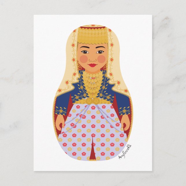 Turk Bride Matryoshka Postcard Postkarte (Vorderseite)