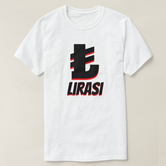₺ Türk lirası Weiß türkischer Lira T-Shirt (Design vorne)