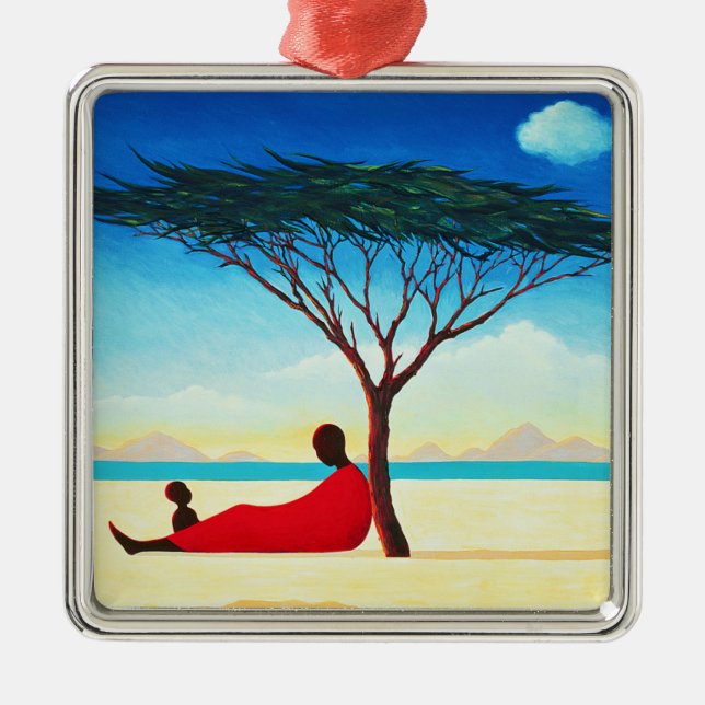 Turkana Nachmittag 1994 Silbernes Ornament (Vorne)