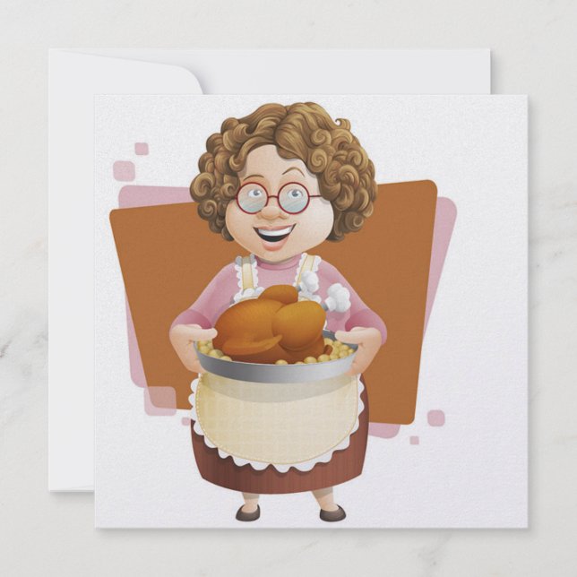 Türkei Abendessen / Erntedank / Weihnachten Einladung (Vorderseite)