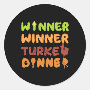 Türkei Abendessen Gewinner Erntedank Herbst Spaß H Runder Aufkleber