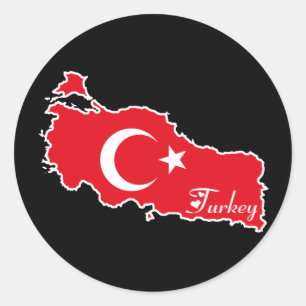 Türkei-Aufkleber Runder Aufkleber