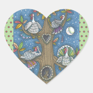 TÜRKEI-BAUM, ERNTEDANK-GOBBLERS STICKER HERZ