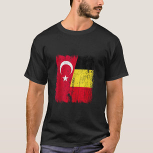 Türkei Belgien Halbfahne Türkisches Belgisches Jer T-Shirt