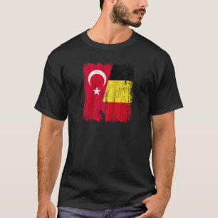 Türkei Belgien Halbfahne Türkisches Belgisches Jer T-Shirt